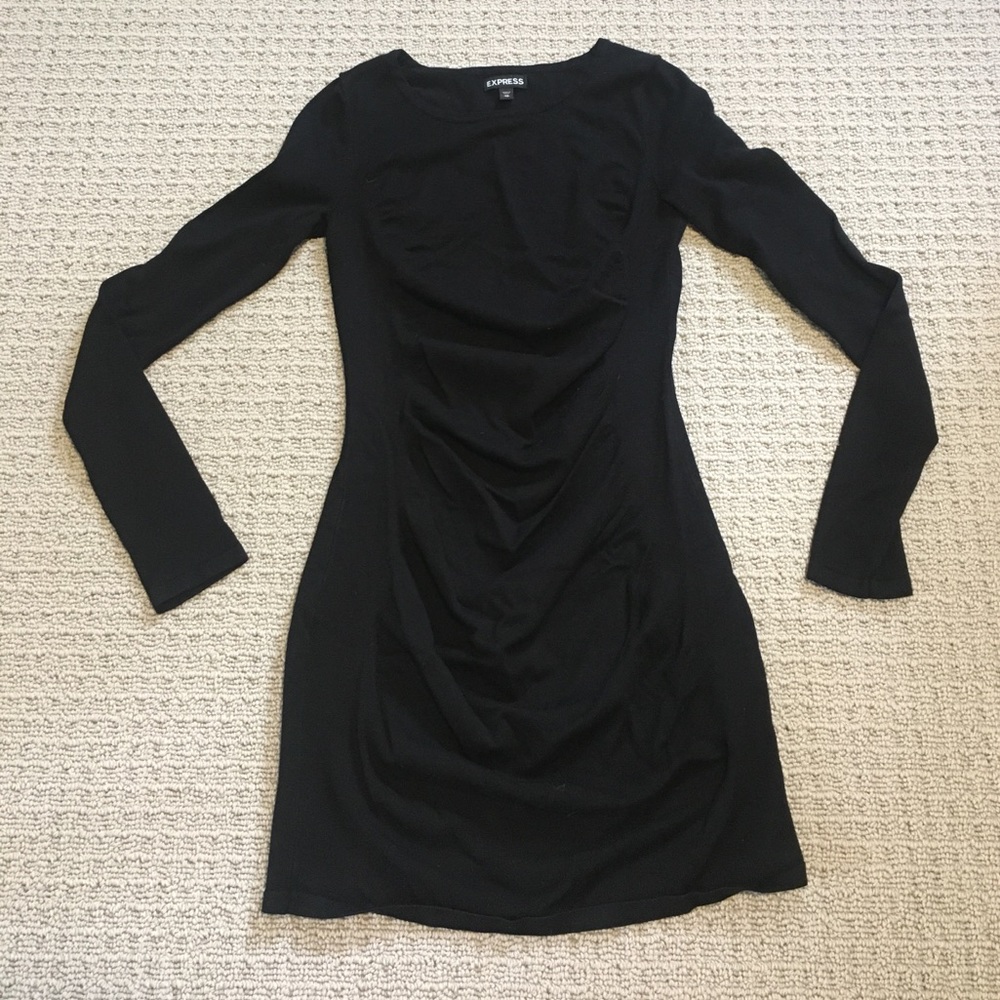 EXPRESS ◾️Black Form Fitting Stretch Dress…